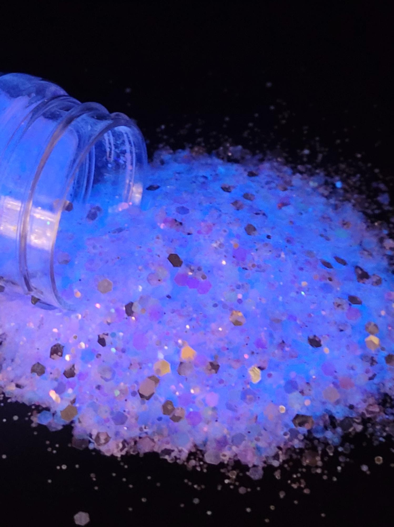 Purple 2 Blue - Chunky Mix Glow Glitter