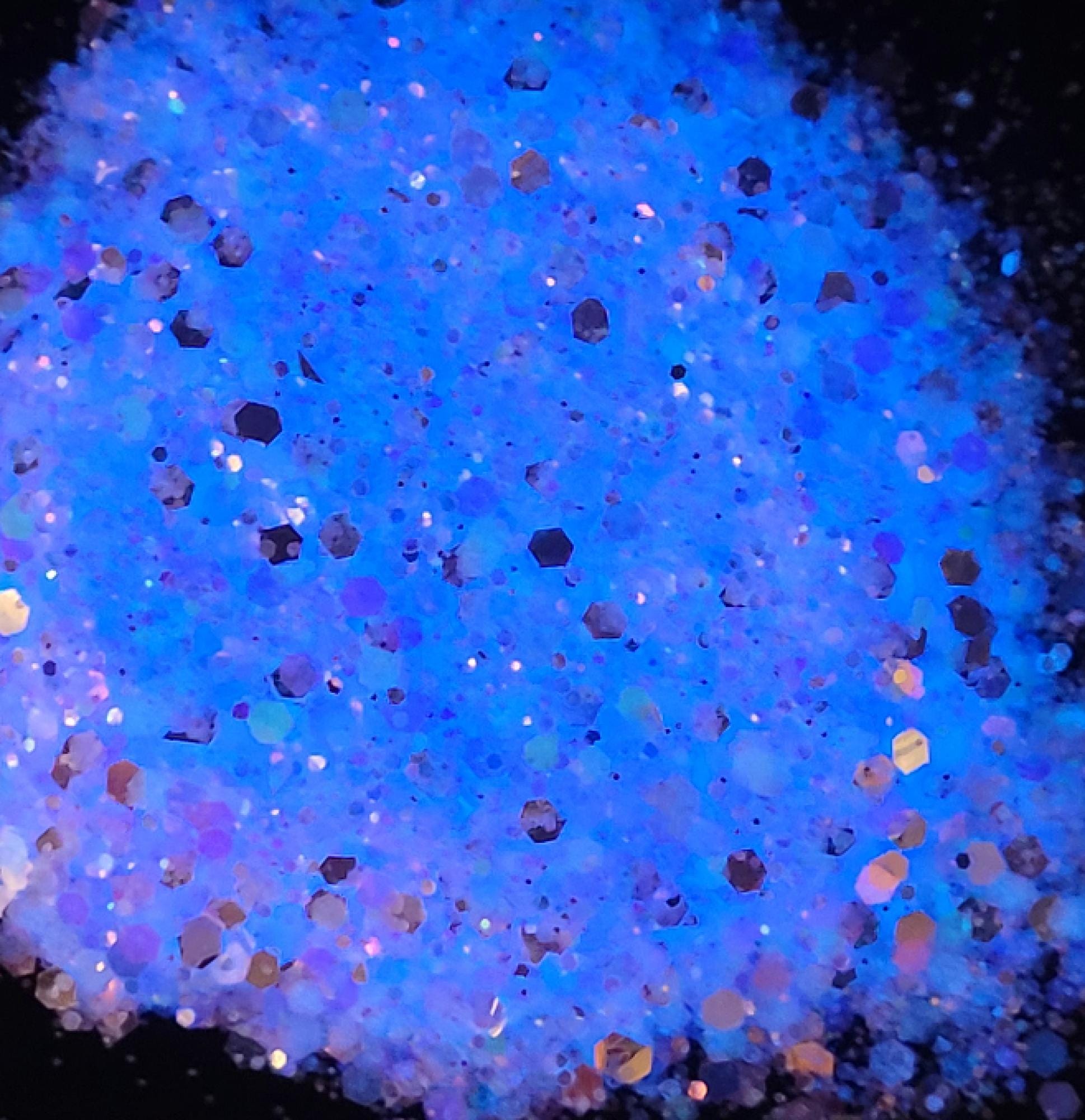 Purple 2 Blue - Chunky Mix Glow Glitter