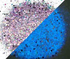 Purple 2 Blue - Chunky Mix Glow Glitter
